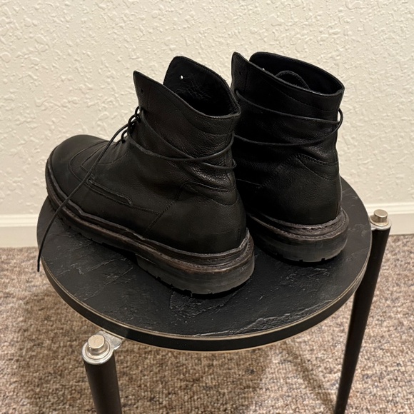 Ernesto Dolani men's combat boots, black leather, size 42 - Picture 2 of 7